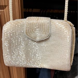 Vintage Beaded Crossbody Clutch